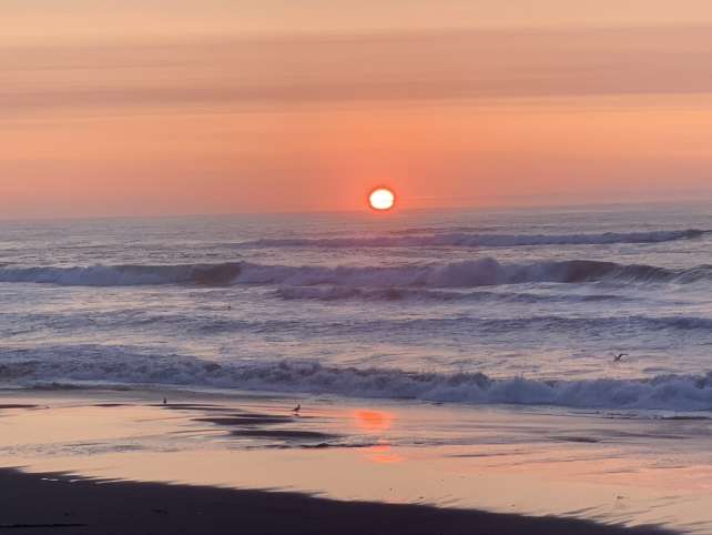Coucher de soleil sur le Pacifique